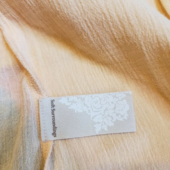 Soft Surroundings Sleeveless Womens Top, Ruffled Back, Peach, Sz M - Picture 8 of 8